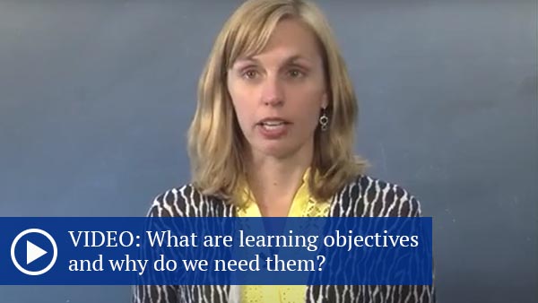 video - what are learning objectives and why do we need them